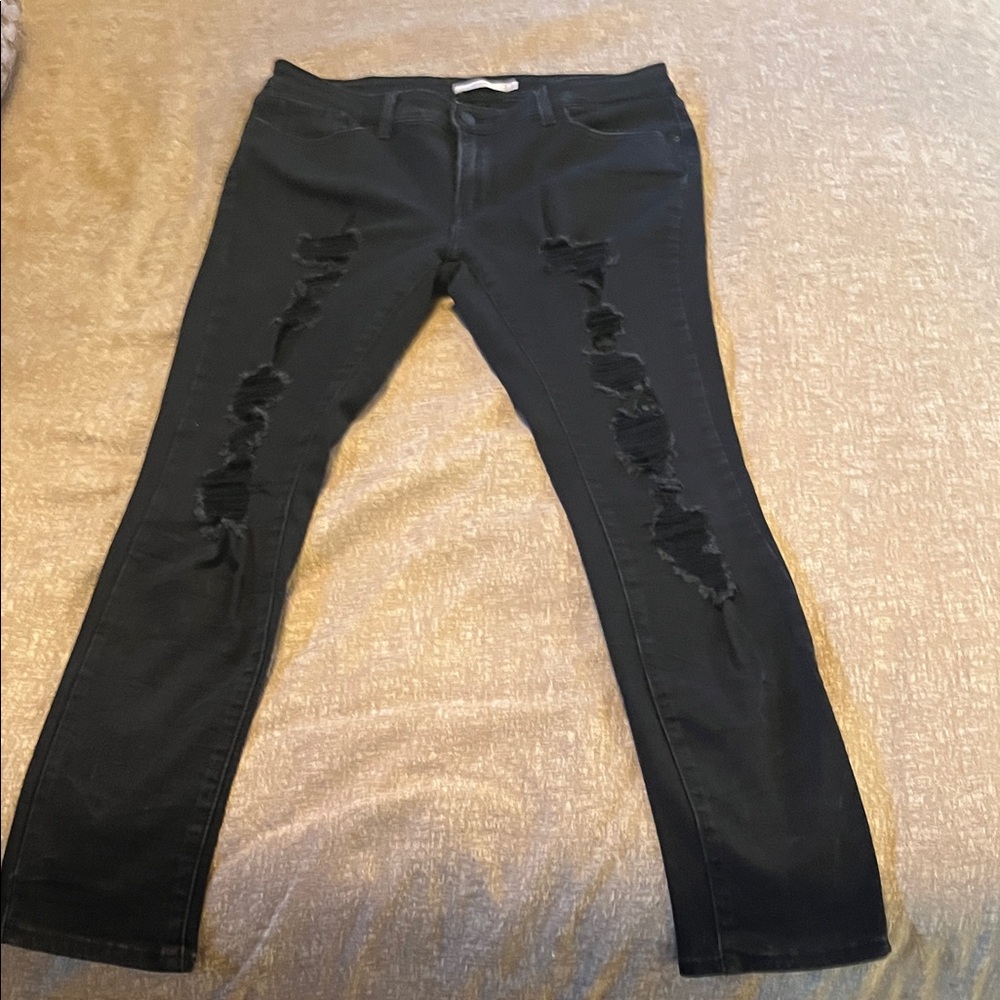 Levi's Black Ripped Skinny Jeans